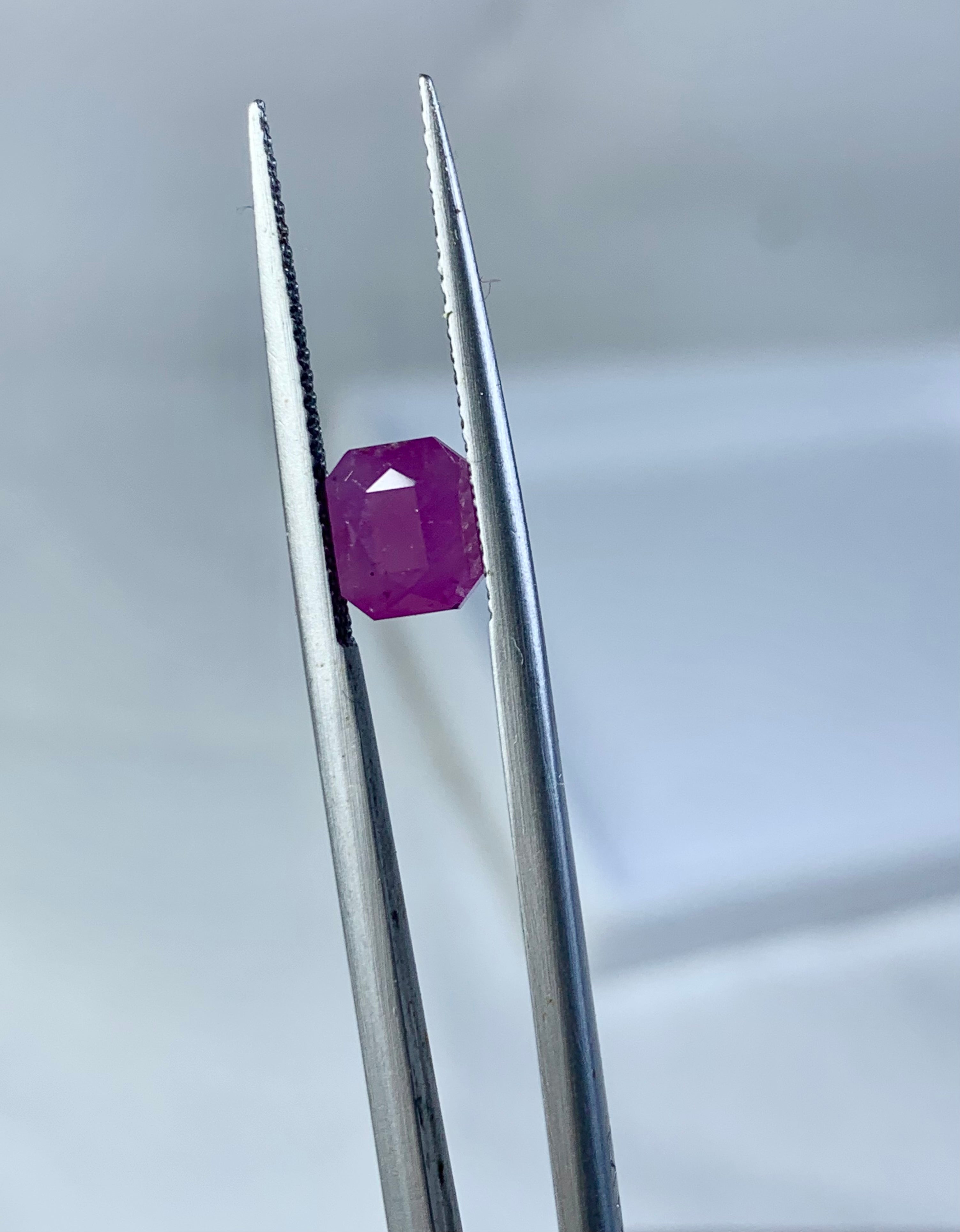 1.70 Carats Natural Kashmir Faceted Ruby | Loose Ruby For Stones For Jewelry
