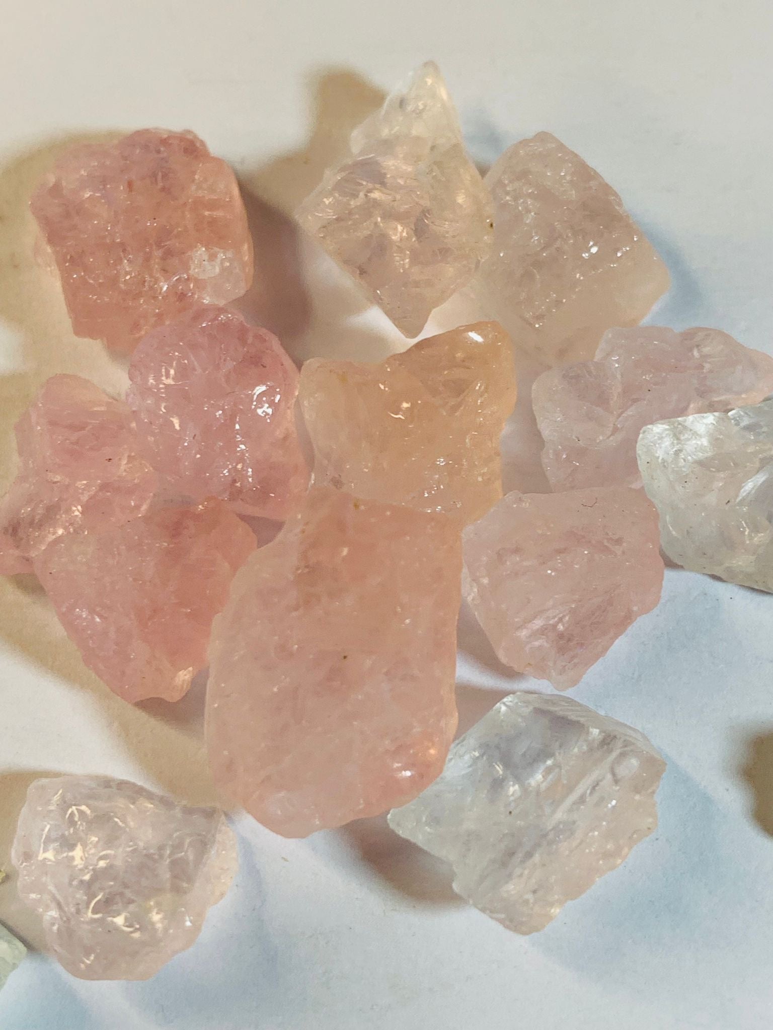 natural morganite raw stone