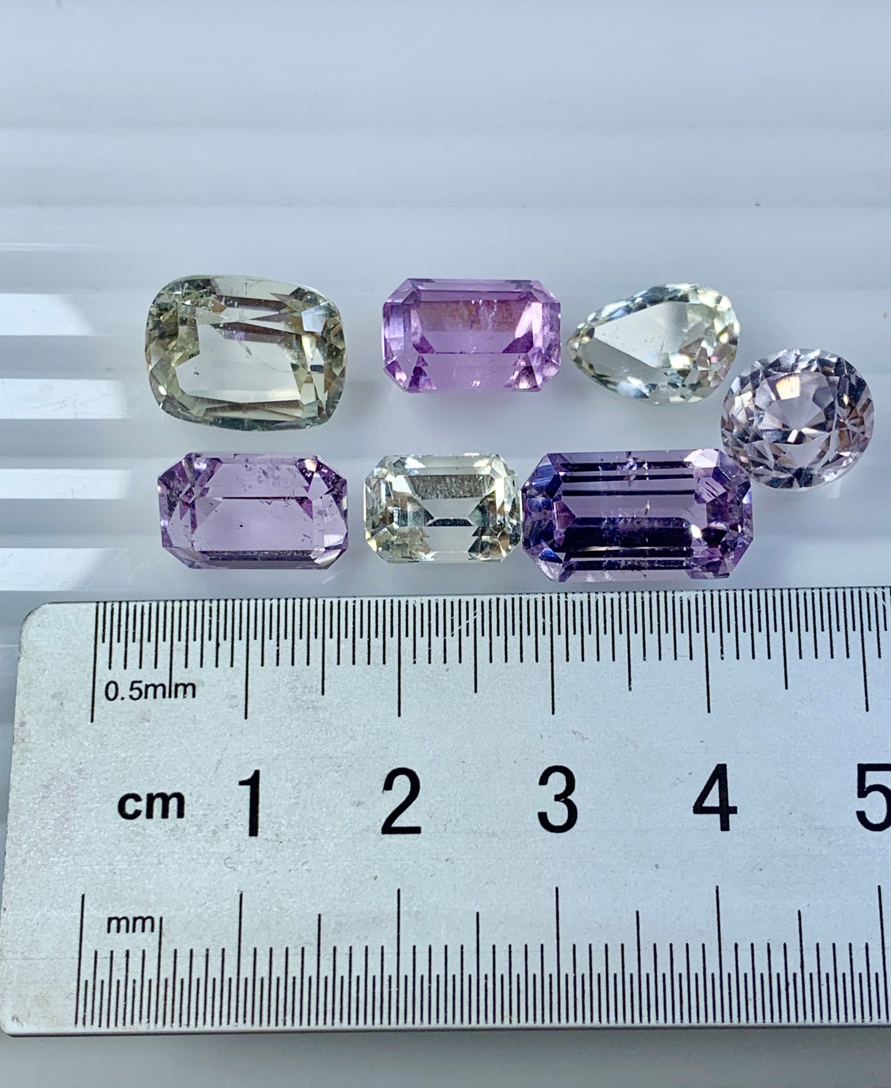 47.90 Carats Spodumene Pink And yellow Kunzite Faceted Loose Gemstone Deal
