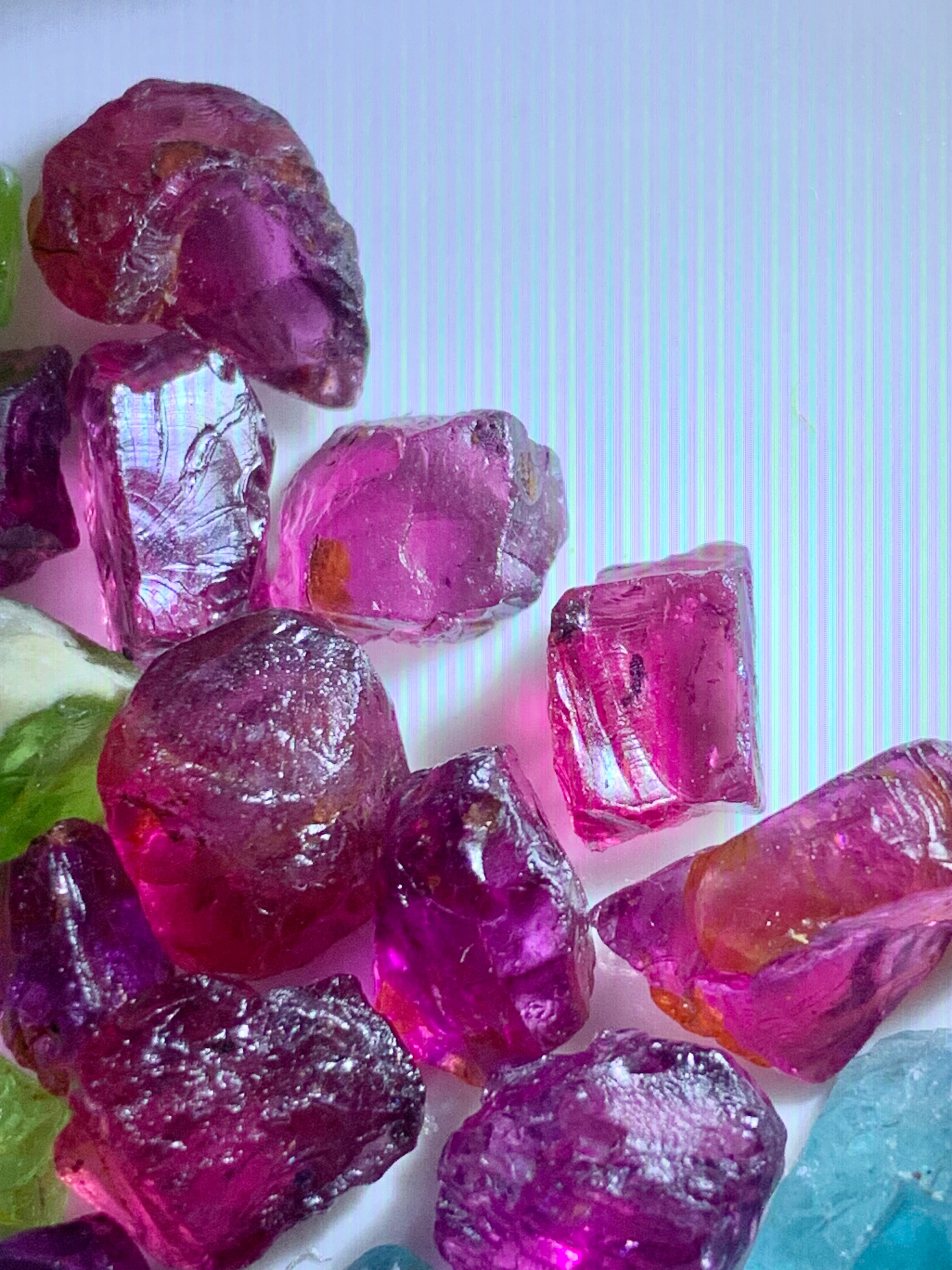 159 Grams Mixed Facet Grade Deal| Amethyst , Rhodolite Garnet , Peridot , Apatite , Red Garnet
