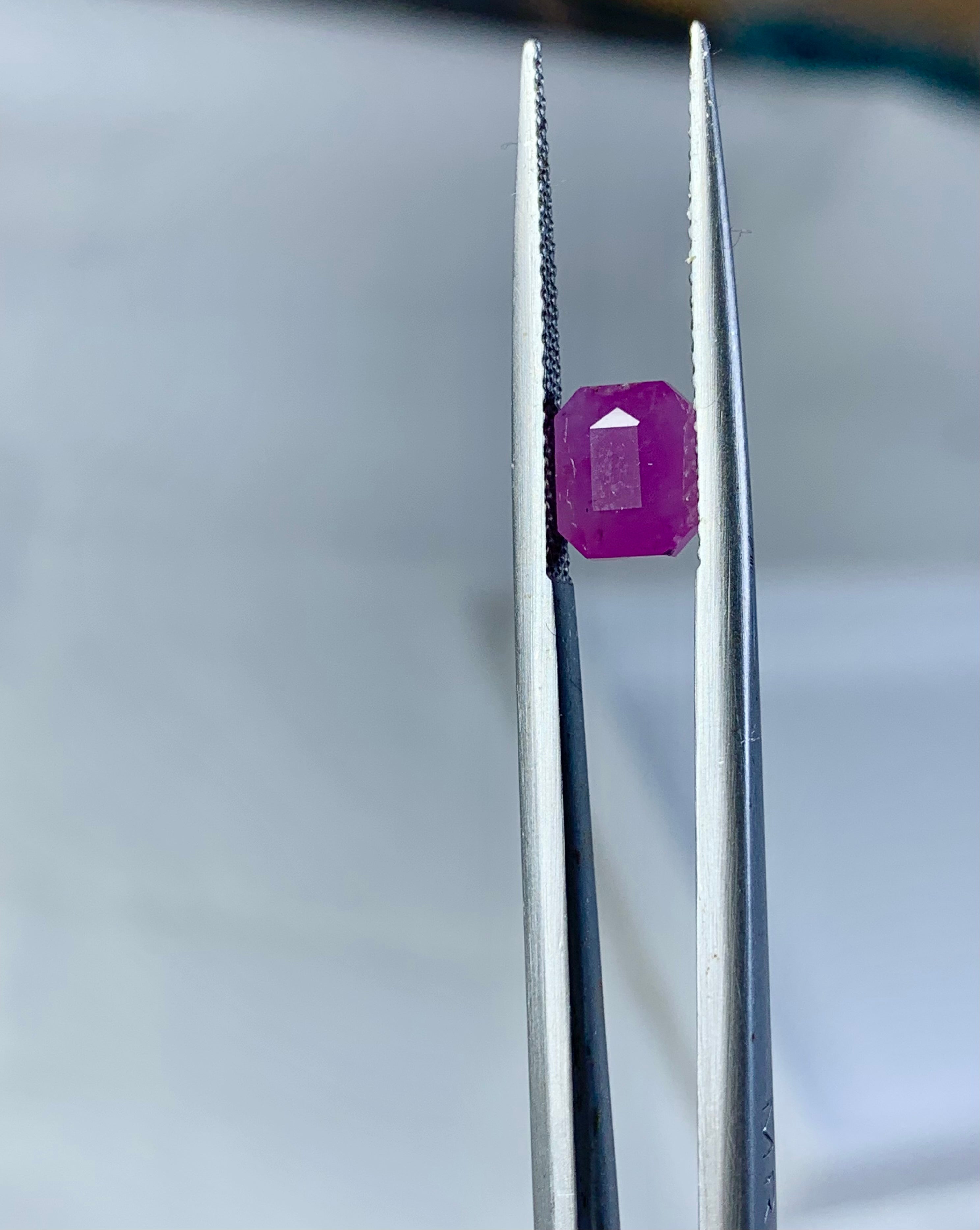 1.70 Carats Natural Kashmir Faceted Ruby | Loose Ruby For Stones For Jewelry