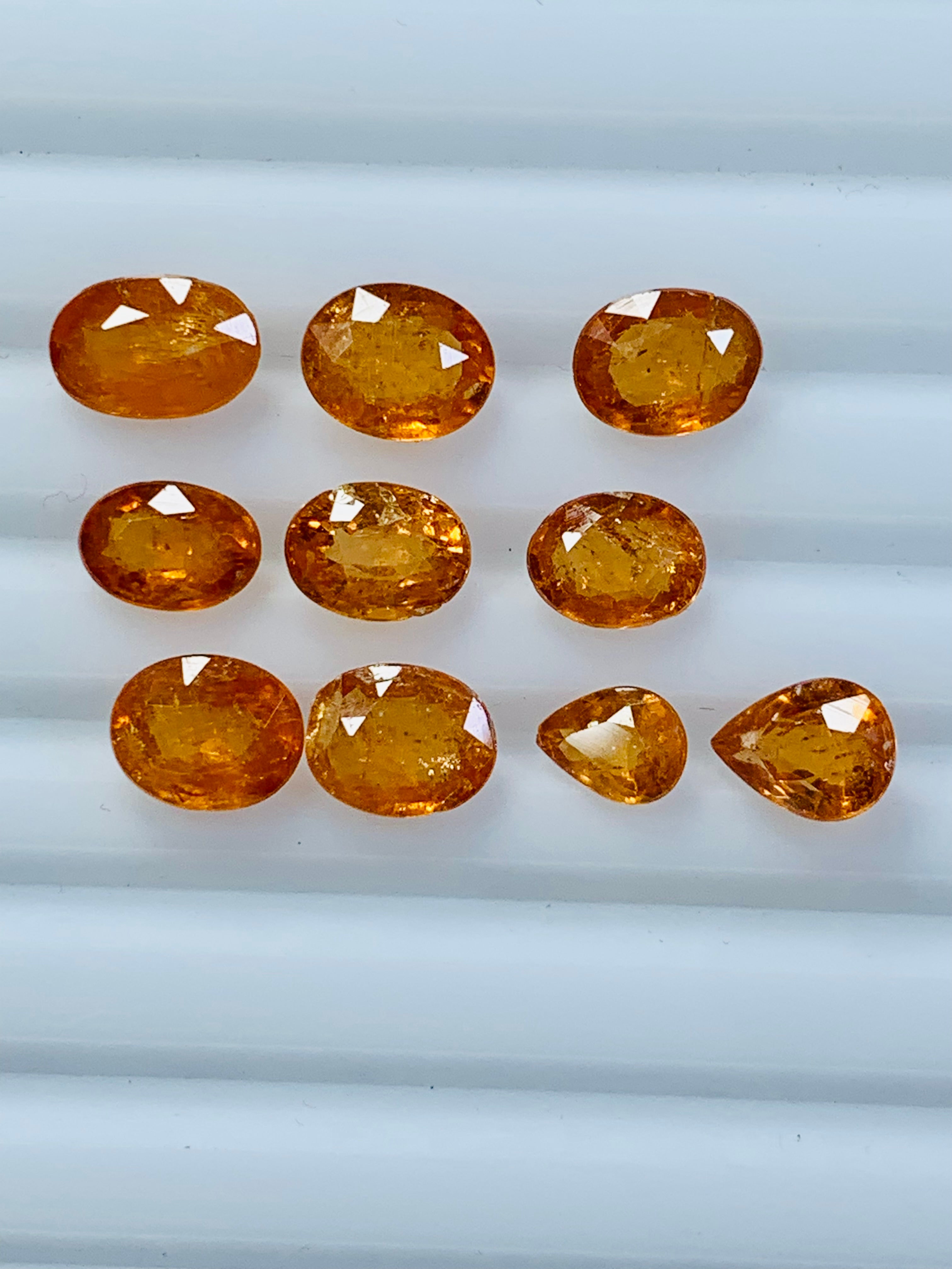 8 carats Fanta Color Natural Spessartite Garnet Loose Gemstone