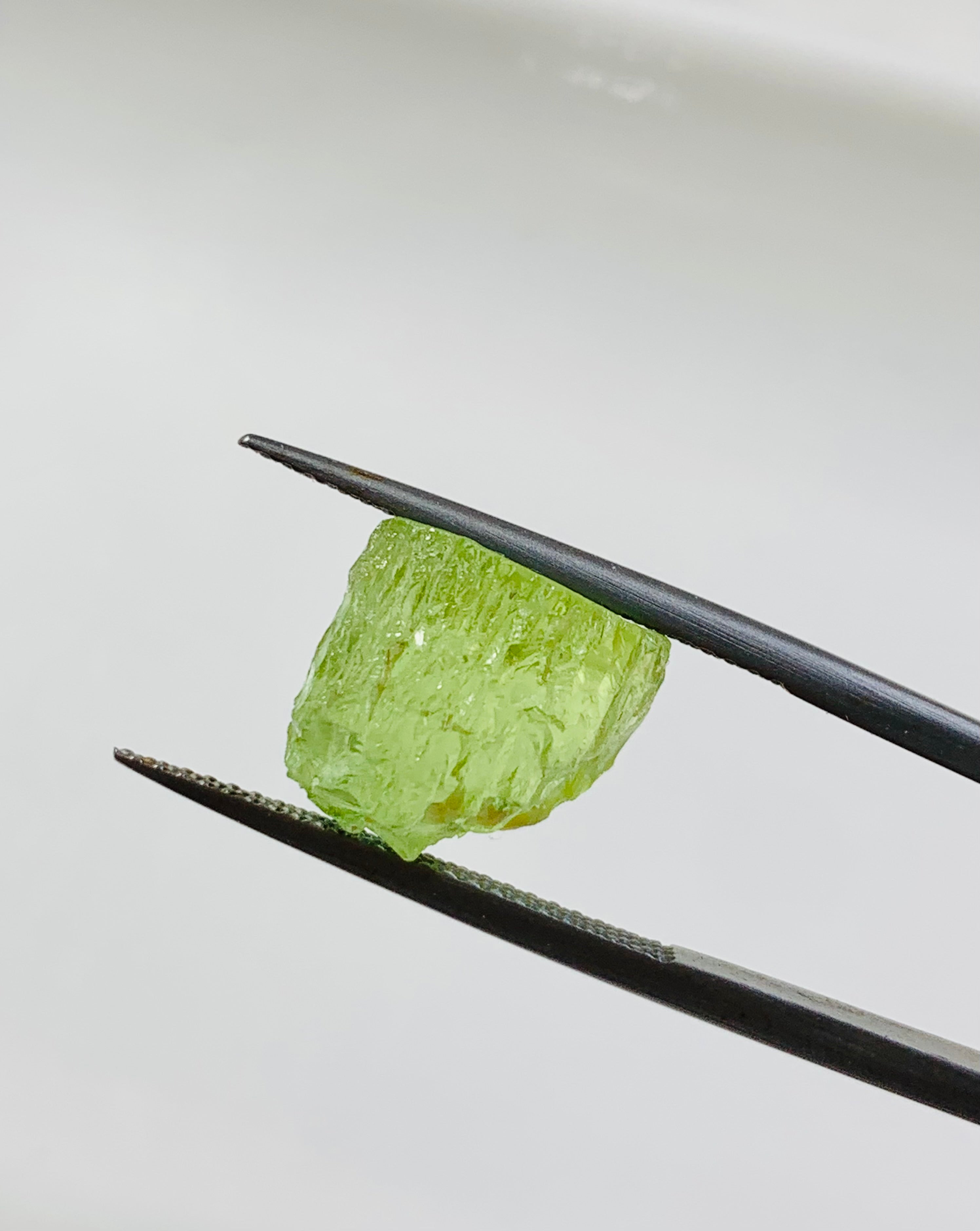 Apple green 2.16gram Facet Grade Rough Peridot