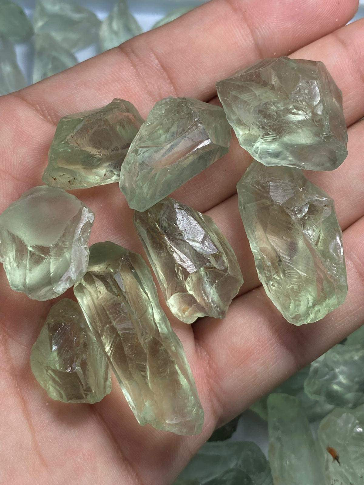 Prasiolite Rough Crystals kg Parcel || Green Quartz
