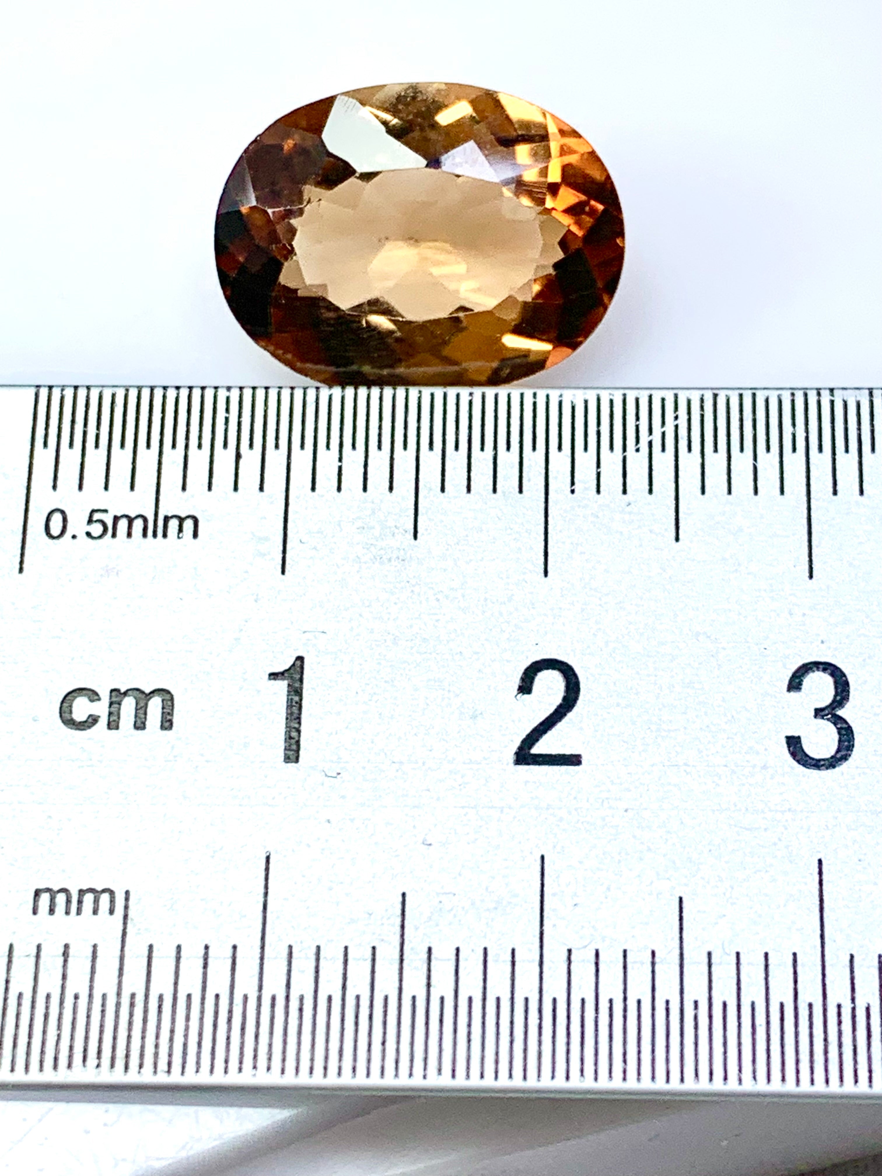 10.40 carats Faceted Oval Shape Brown Topaz Single Piece| Loose Gemstone