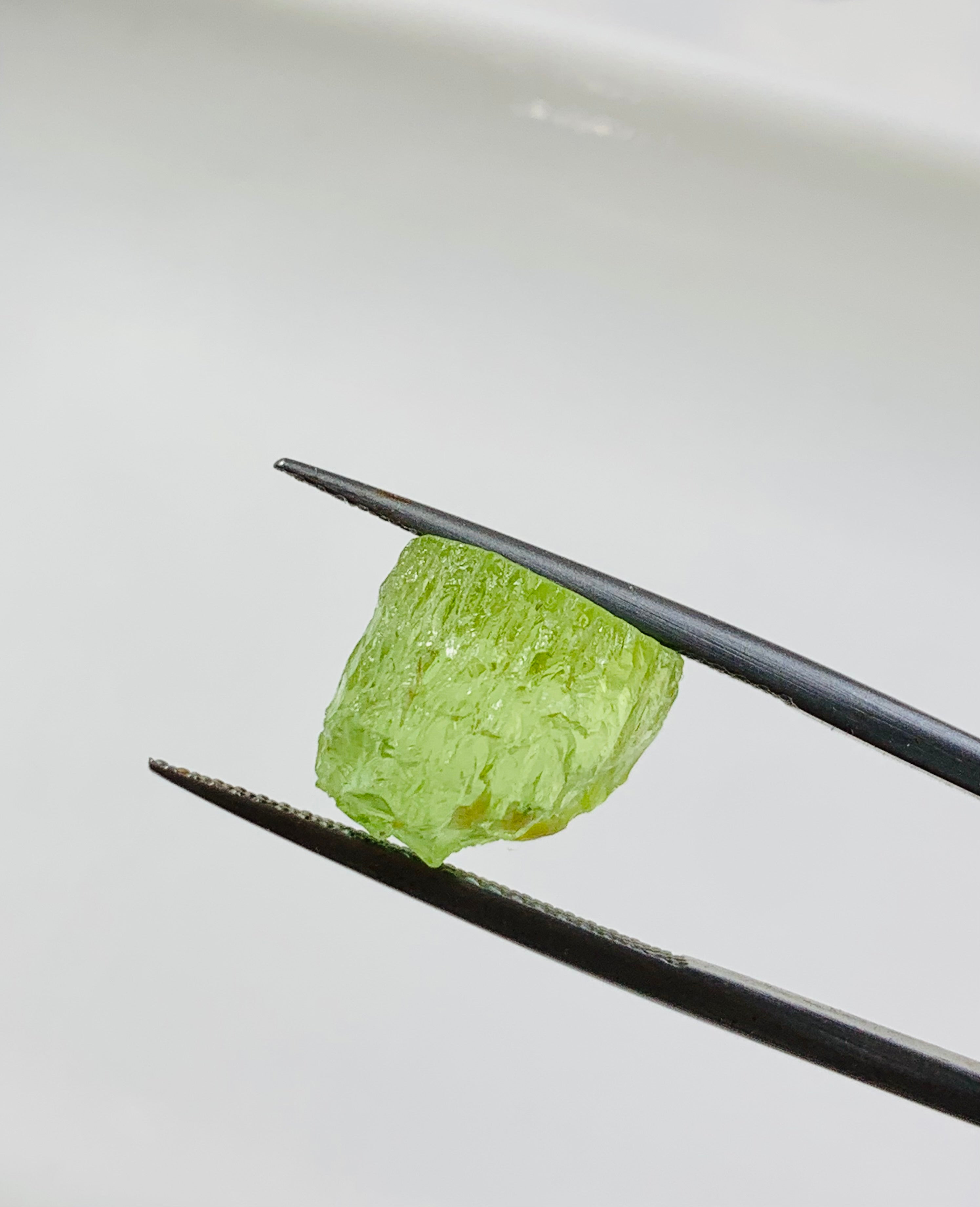 Apple green 2.16gram Facet Grade Rough Peridot