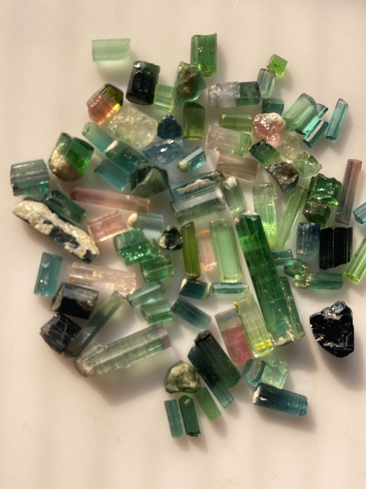 Natural black tourmaline crystal