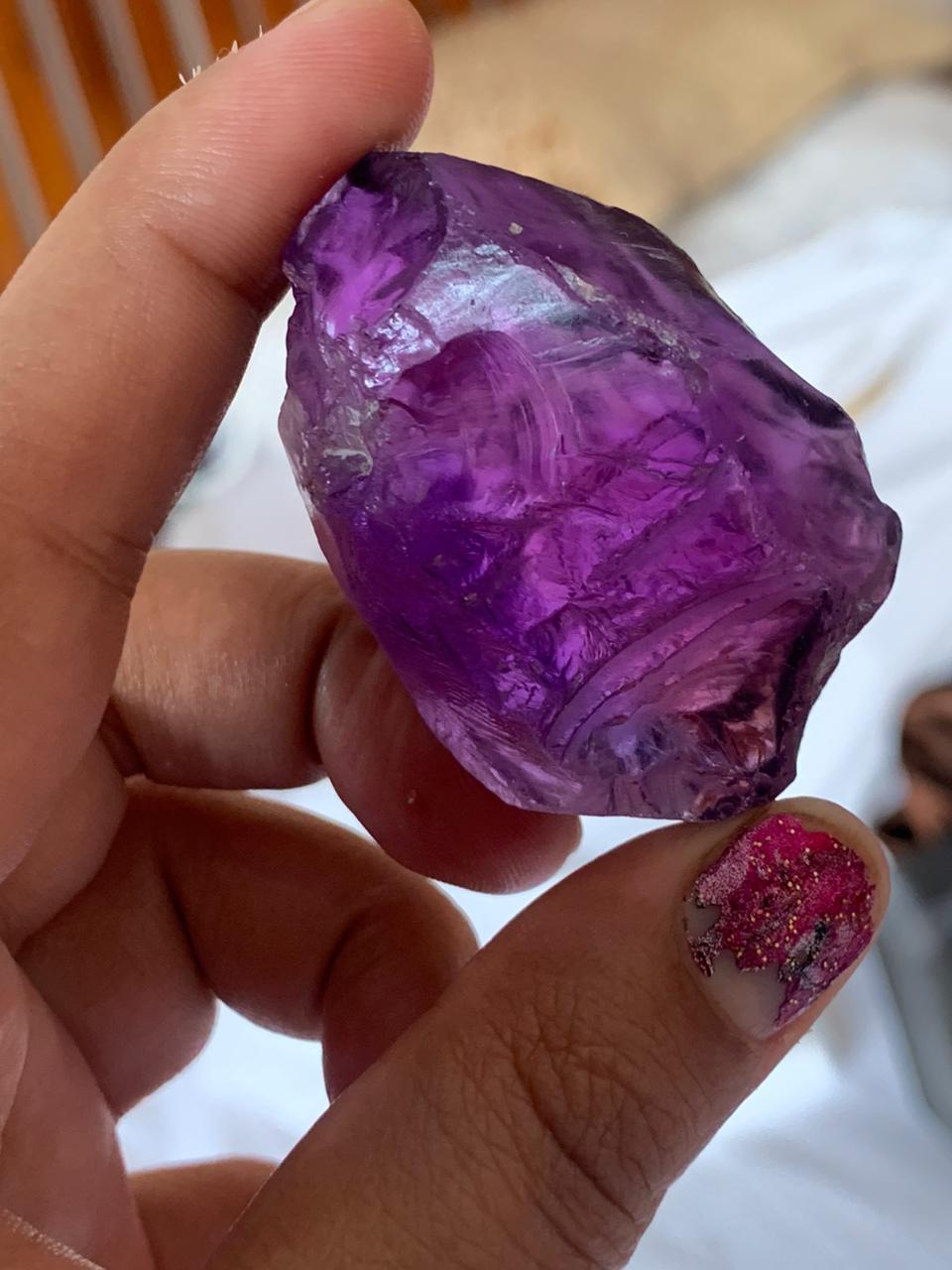 Dark Color Rough amethyst stones | Purple quartz for faceting