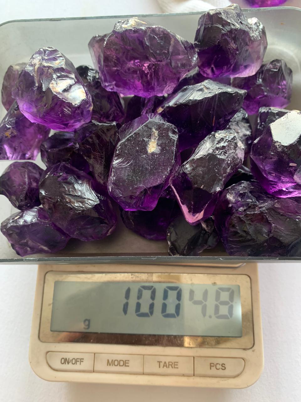 Dark Color Rough amethyst stones | Purple quartz for faceting