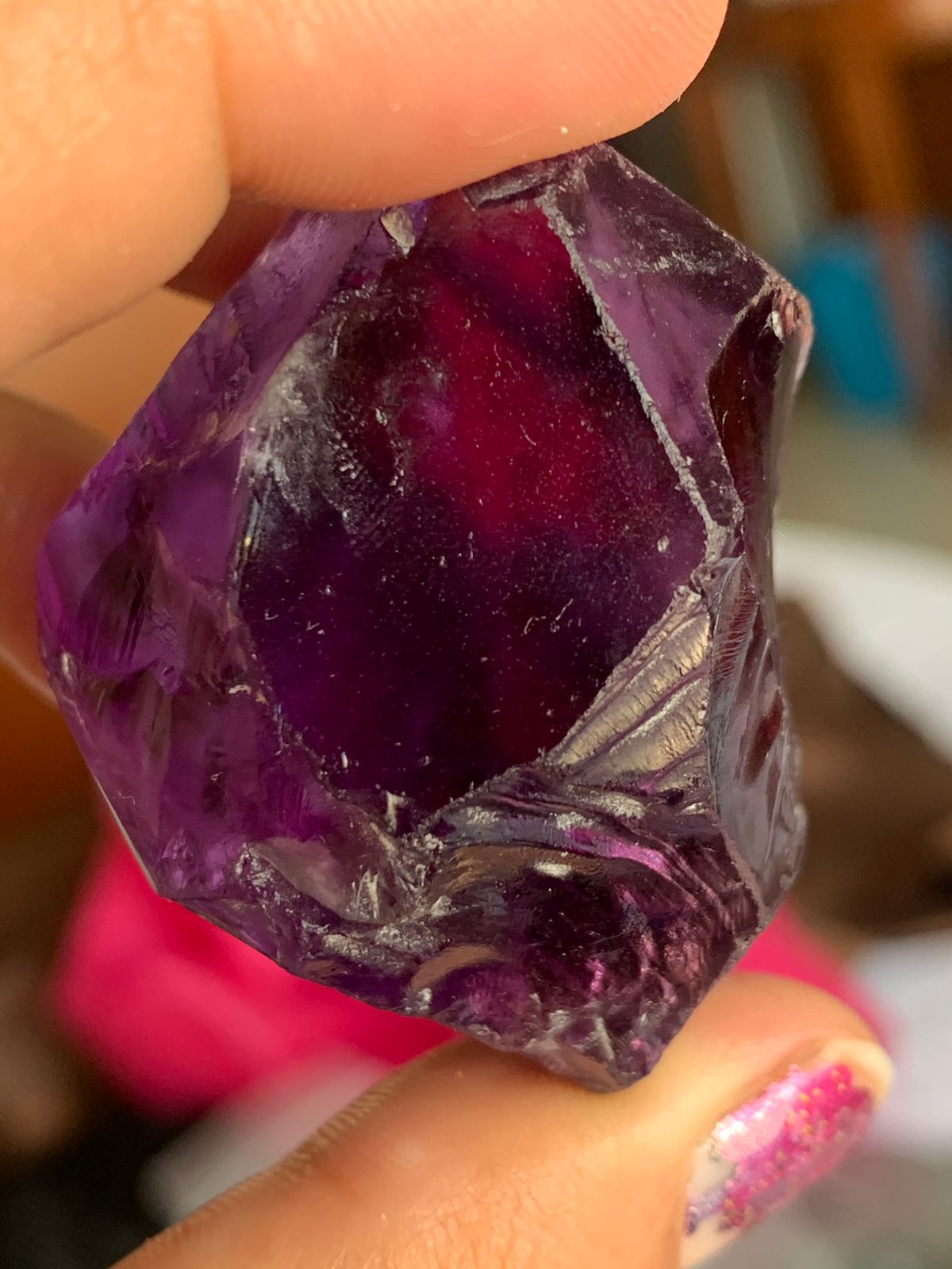 Dark Color Rough amethyst stones | Purple quartz for faceting