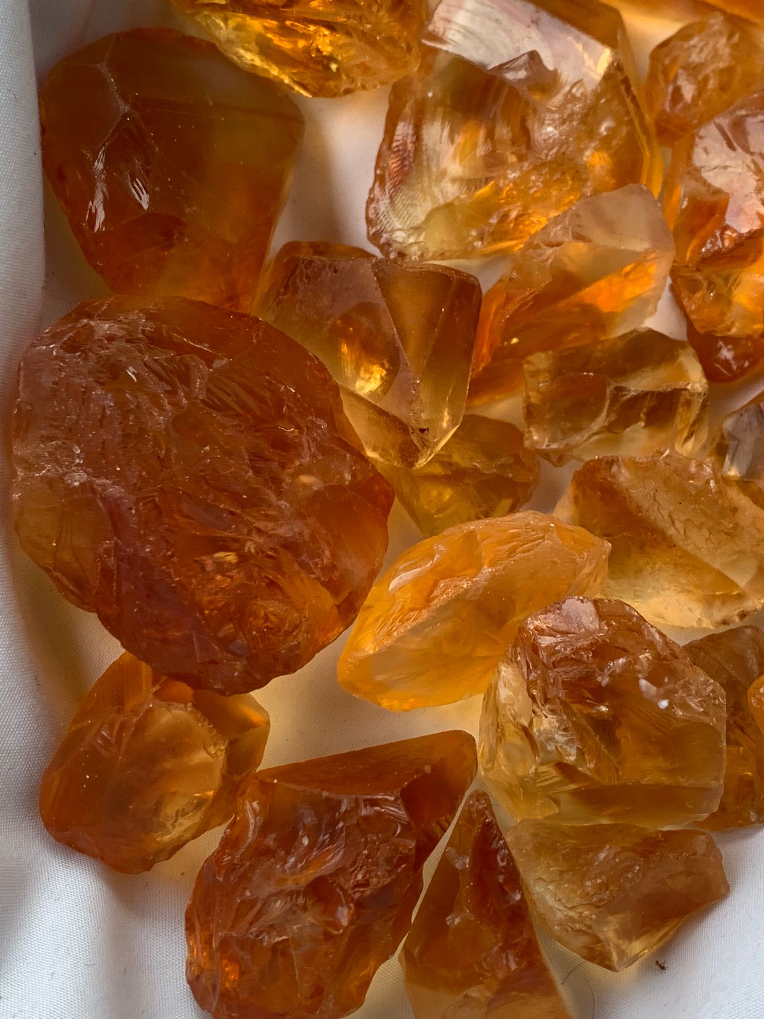 Orangish Yellow Citrine Facet Grade Rough Stone| Uncut Raw Gemstones
