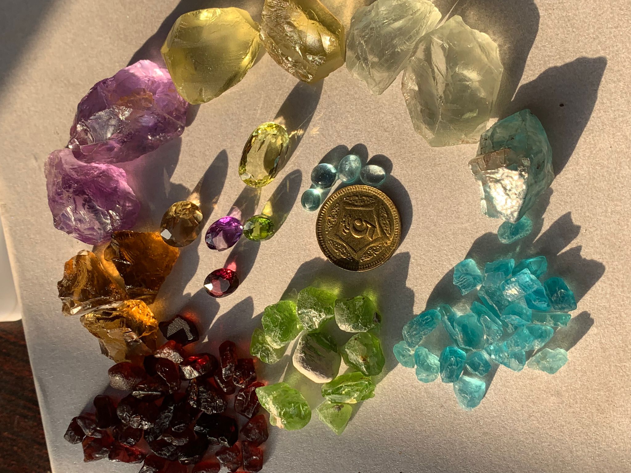 Small Deal of Different gemstones Both Facet Cut and Rough