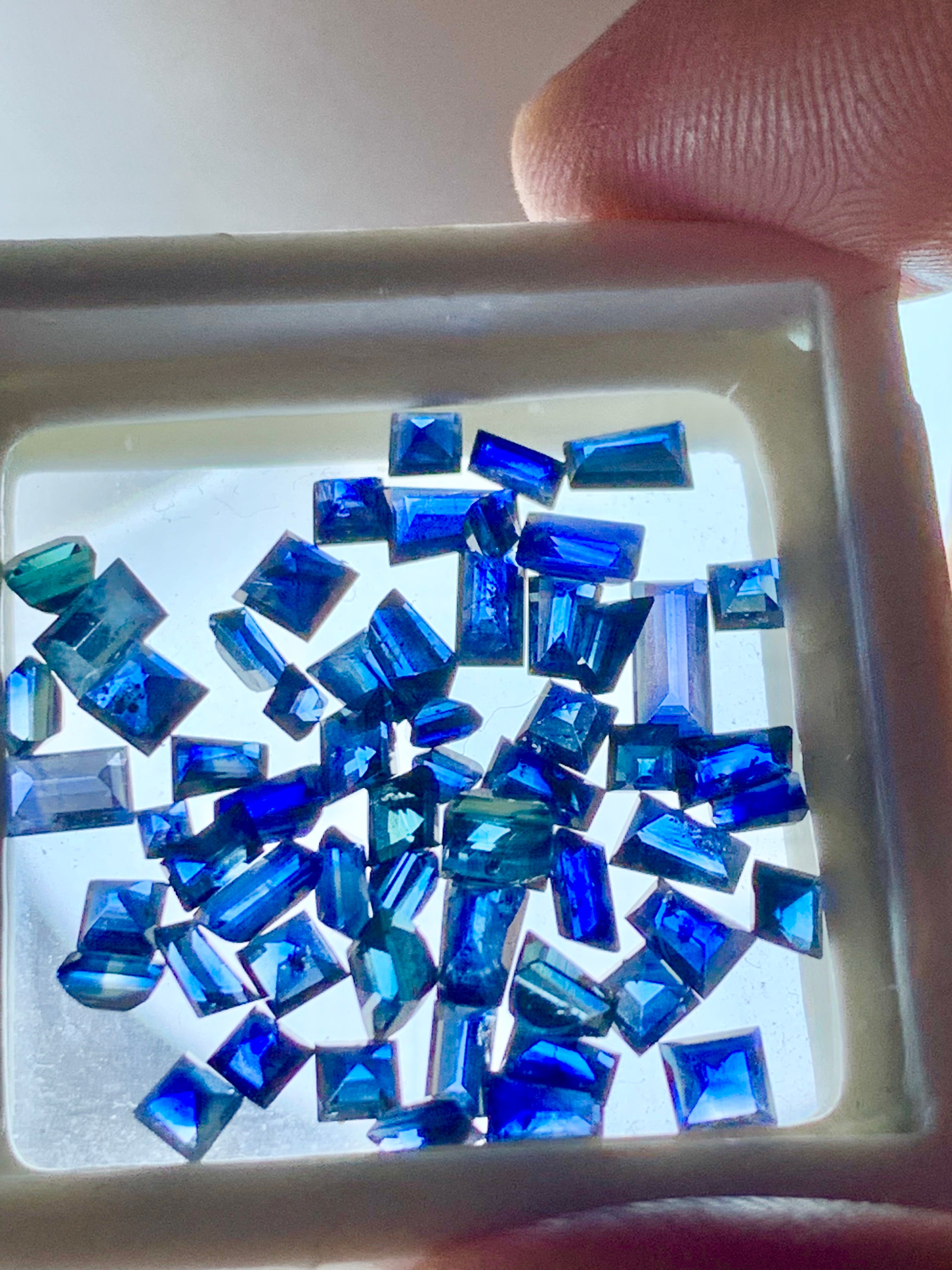 natural sapphire facets