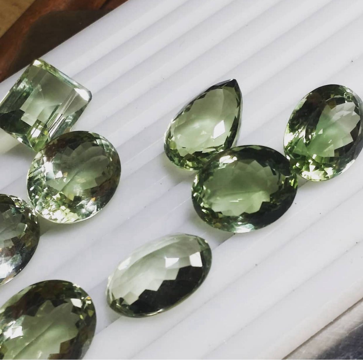 loose prasiolite quartz green amethyst