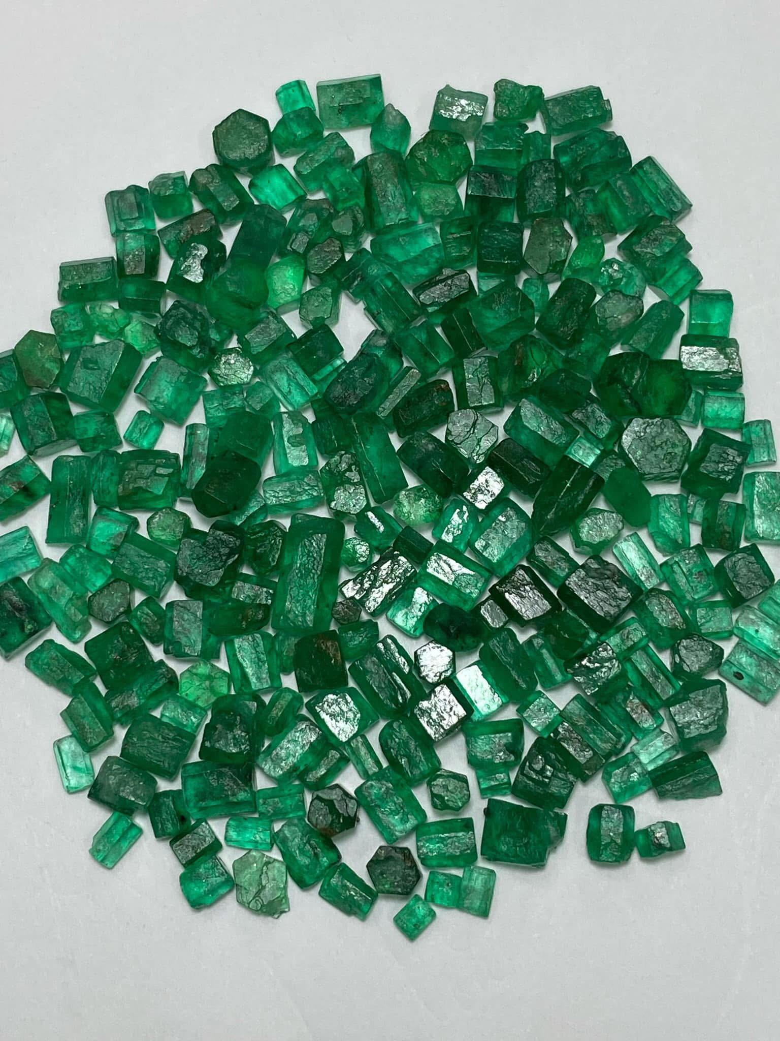 natural rough emerald pendant