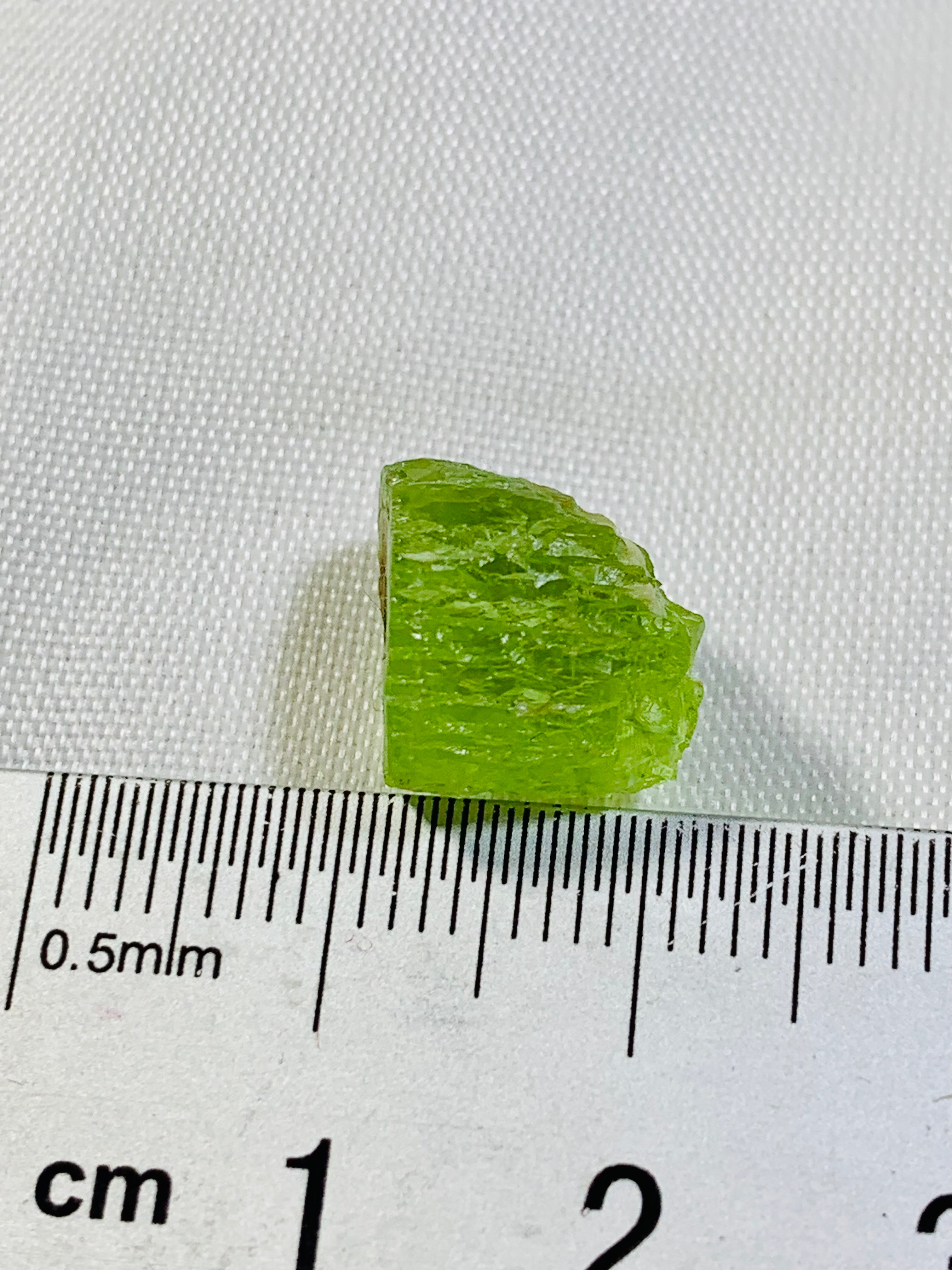 Apple green 2.16gram Facet Grade Rough Peridot