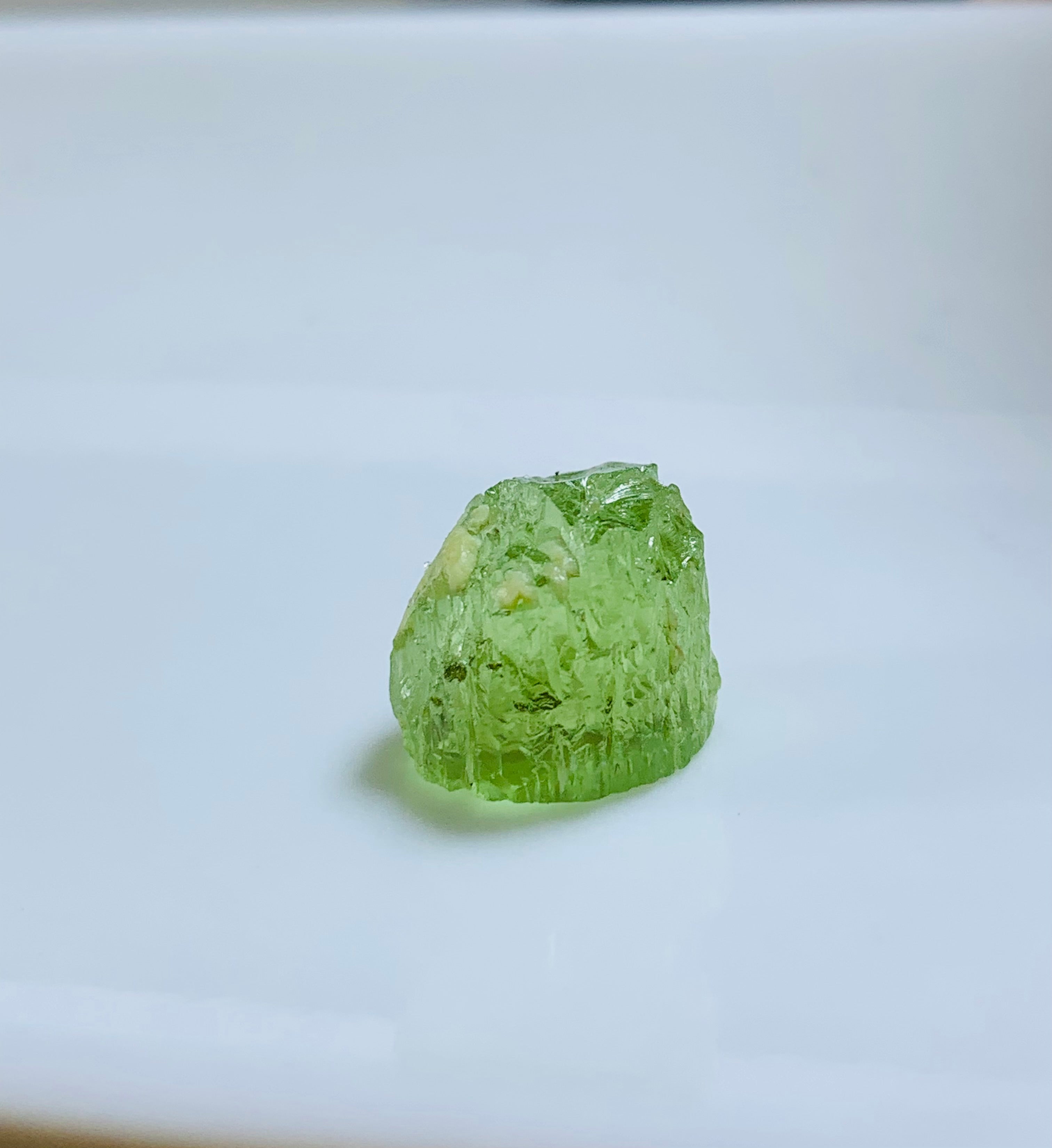 Apple green 2.16gram Facet Grade Rough Peridot