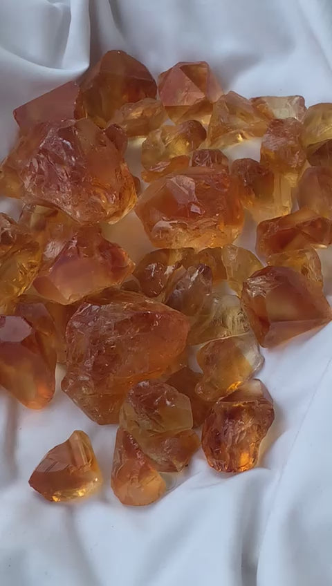 200grams orangish yellow citrine facet grade rough stone | uncut-raw-gemstones