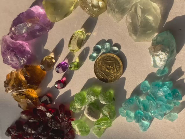 Small Deal of Different gemstones Both Facet Cut and Rough