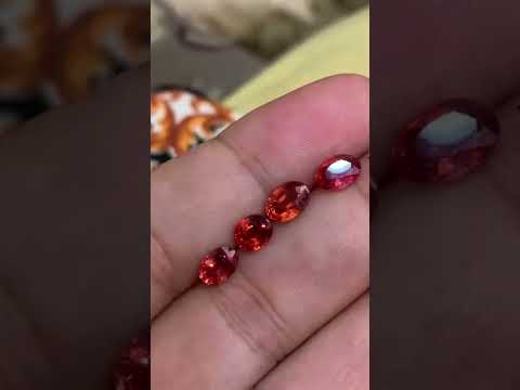 orangish red sapphire jewelry