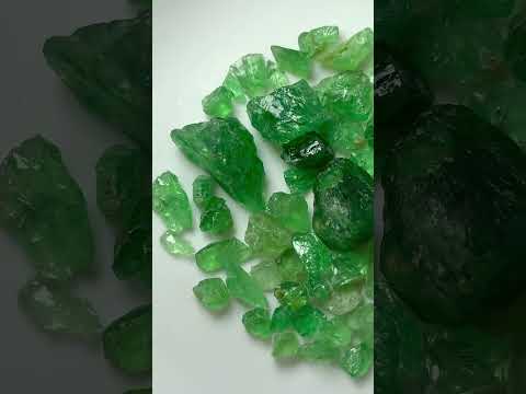Tsavorite gemstone shapes