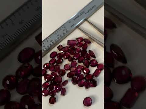 50-carat Purple Rhodolite Garnet Set| Loose Cut Gemstone