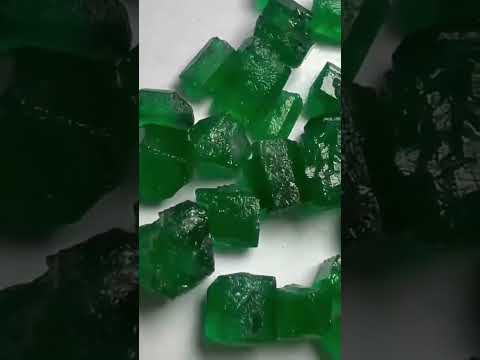 hexagonal emerald rough gemstone