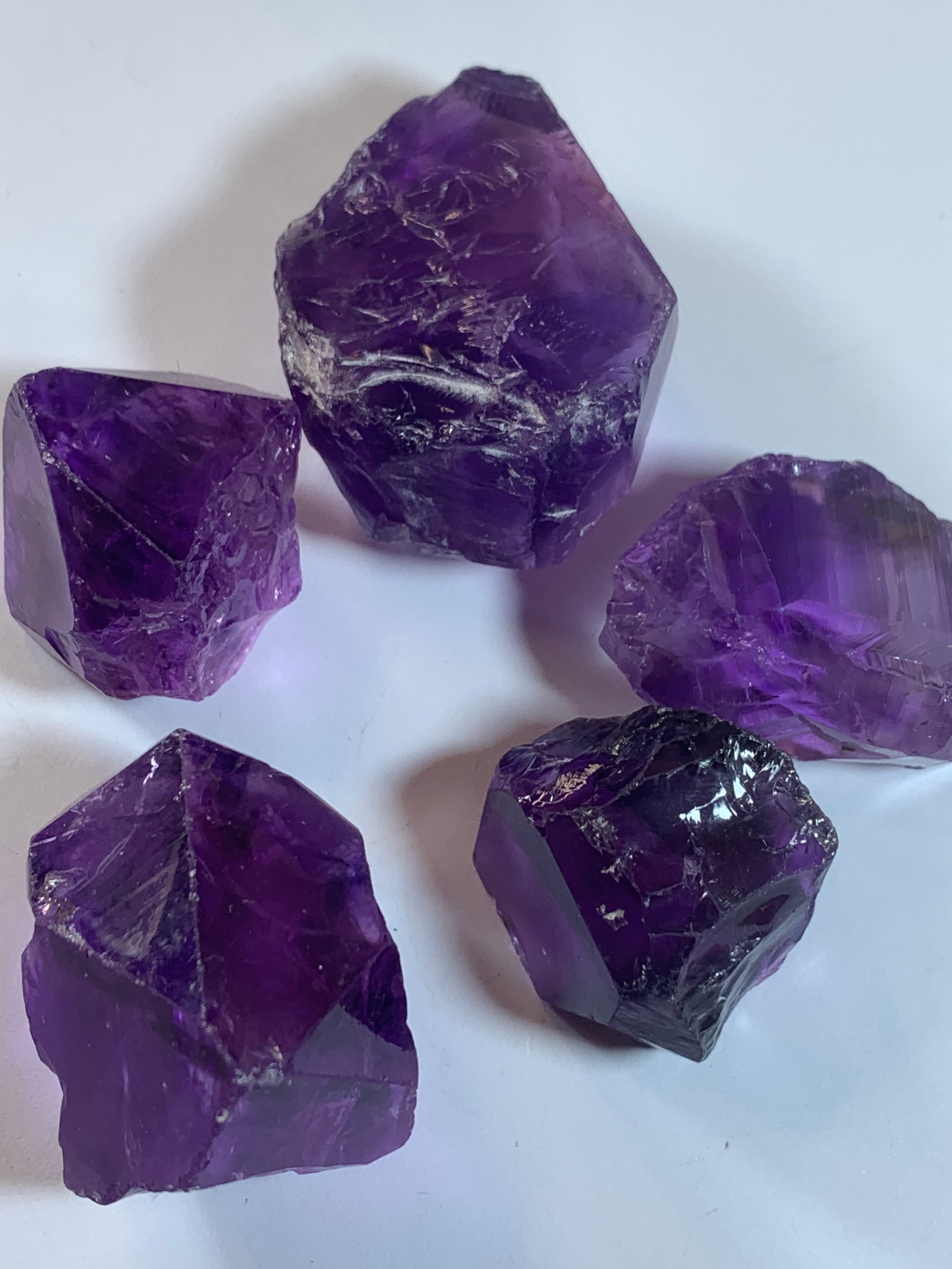 purple crystals raw