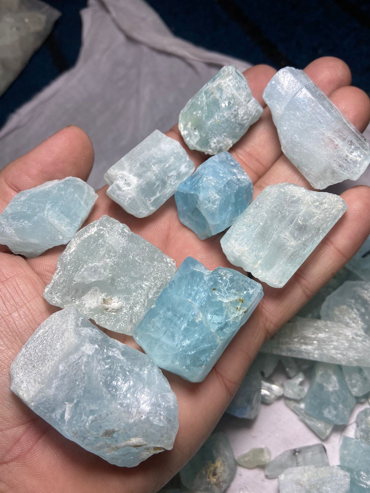 raw natural aquamarine
