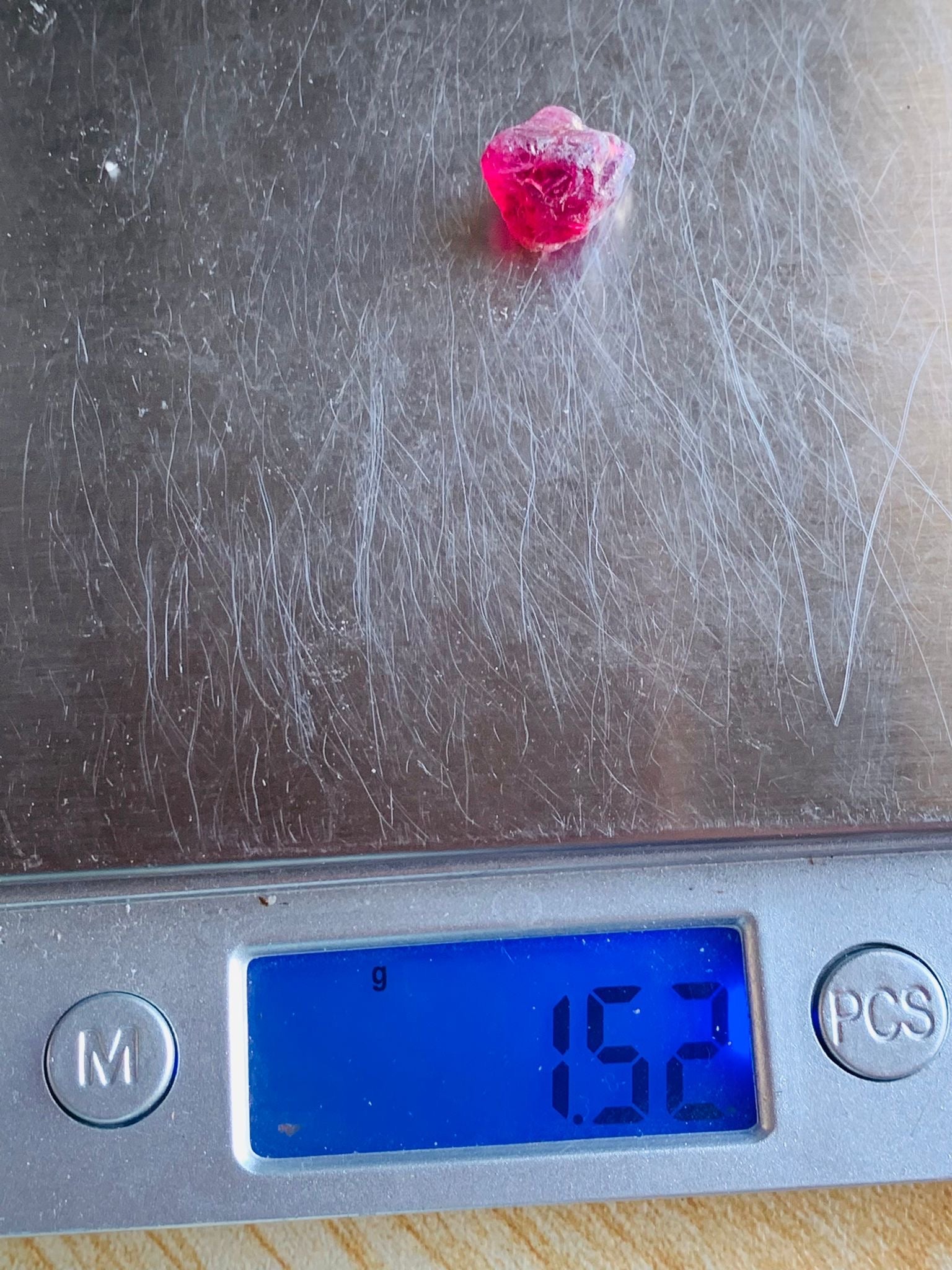 rough rhodolite garnet