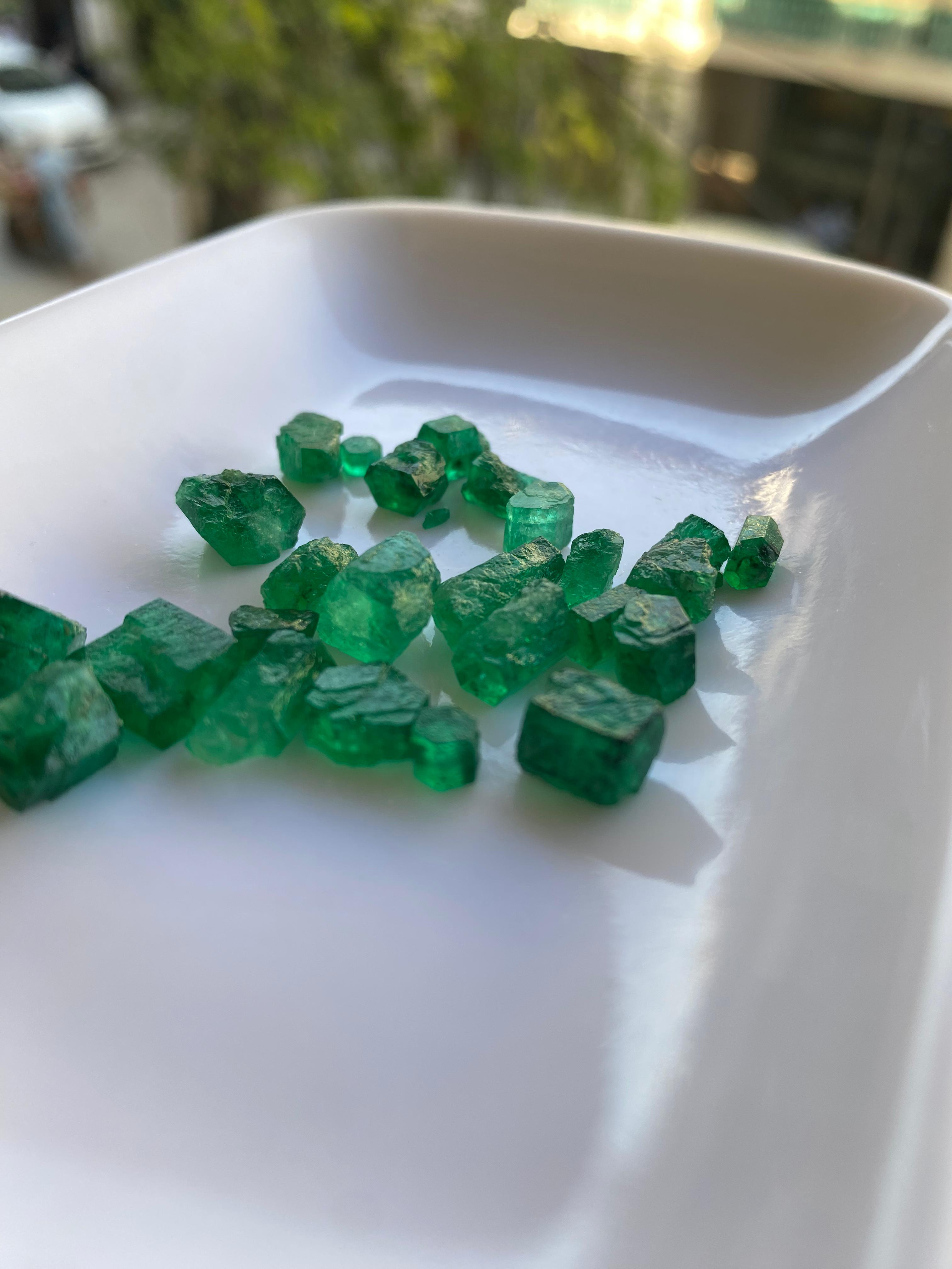uncut emerald necklace