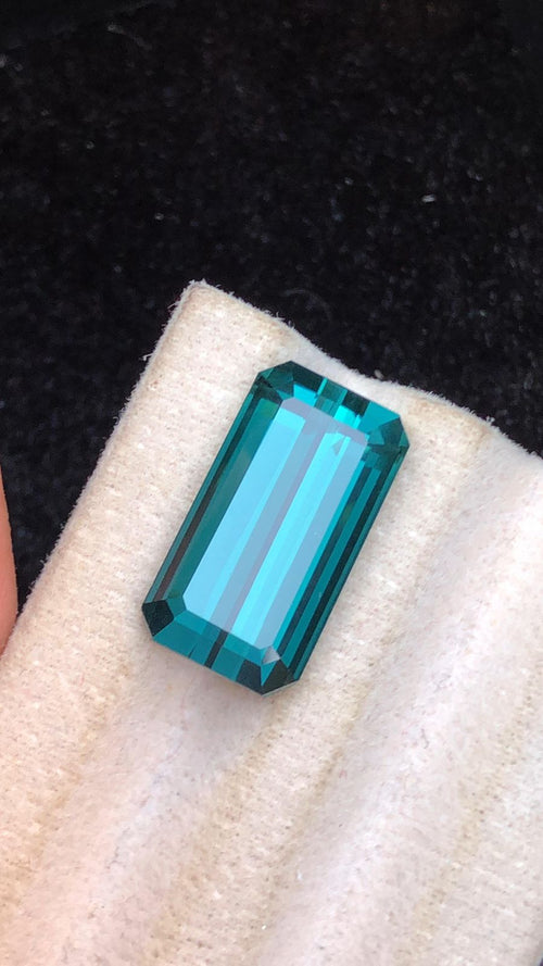 10.35 carat indicolite tourmaline for engagement ring

