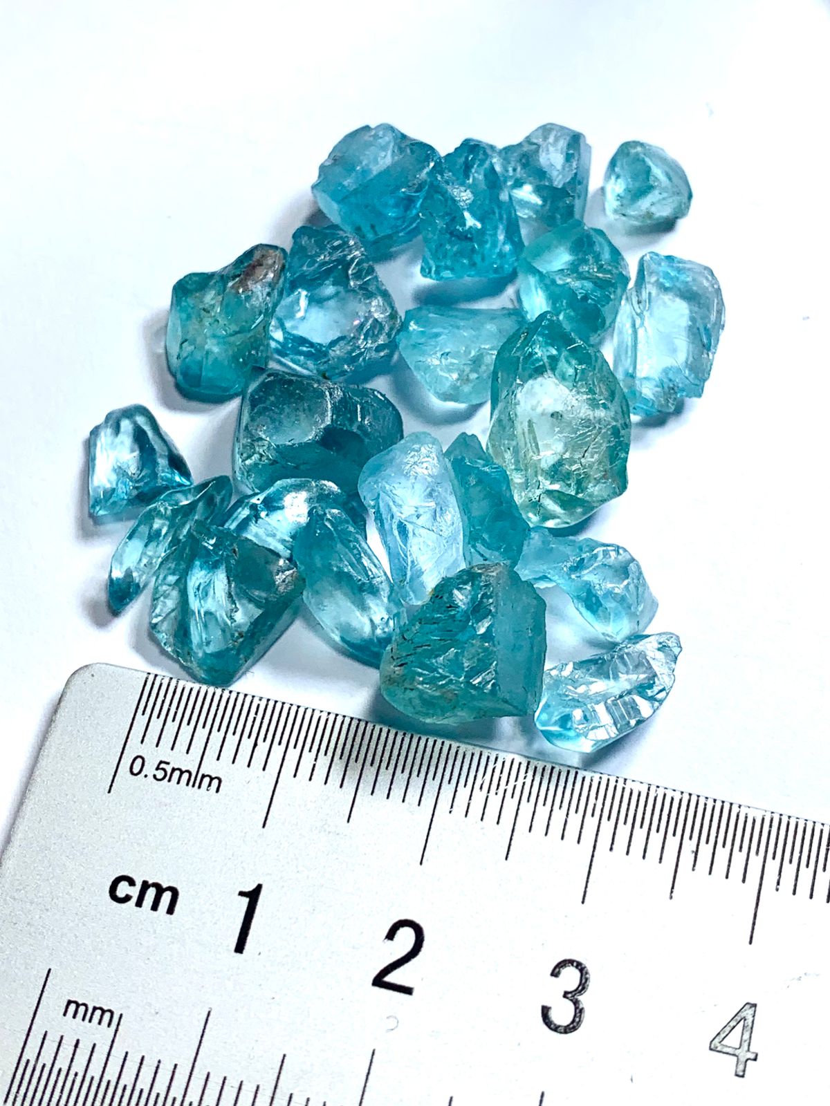 untreated cambodian blue zircon rough 100 grams


