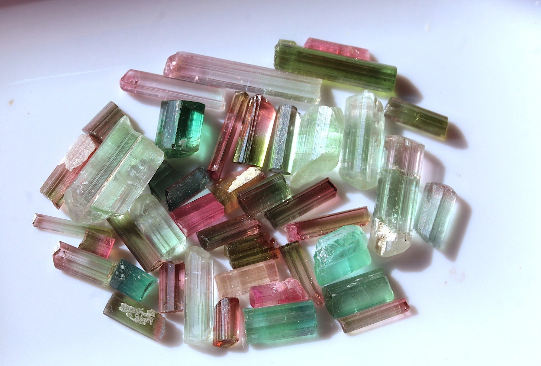 gemstone cutters 103ct raw tourmaline crystal parcel

