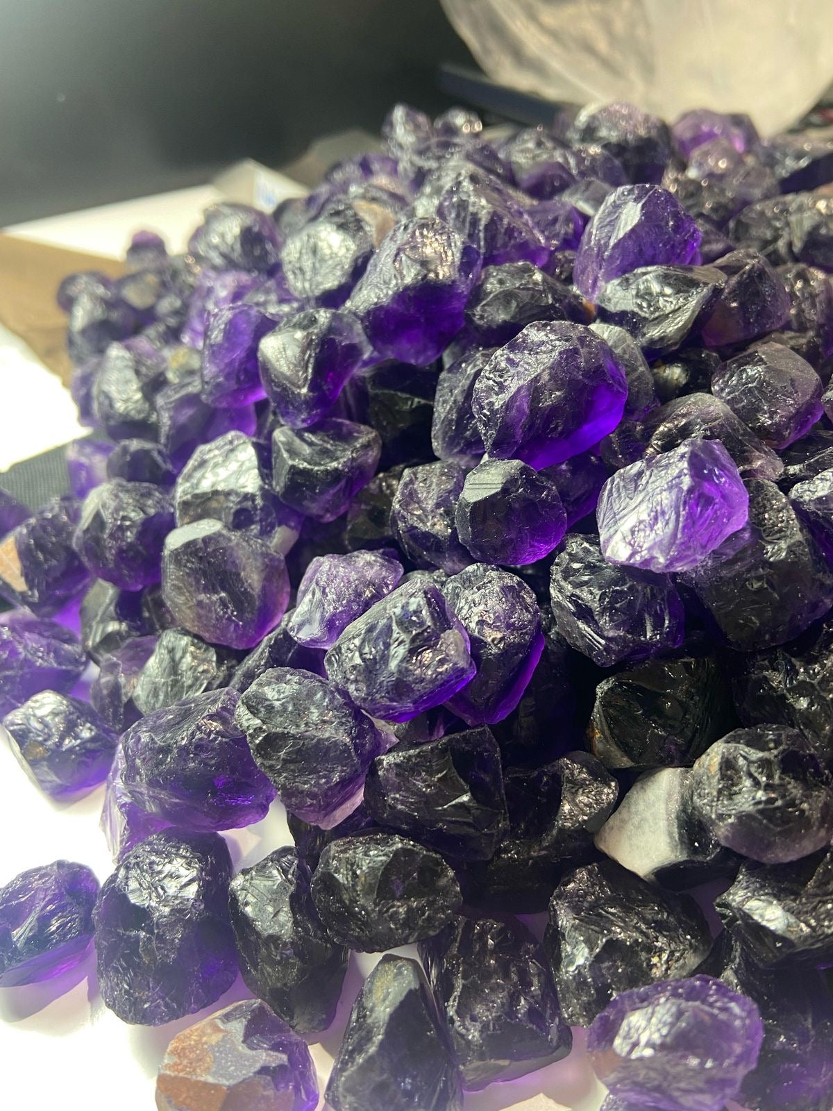 1kg Facet Grade Rough Amethyst Crystals
