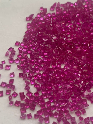 12 carats Princess Cut Pinkish Red Rubies Loose Gems Deal