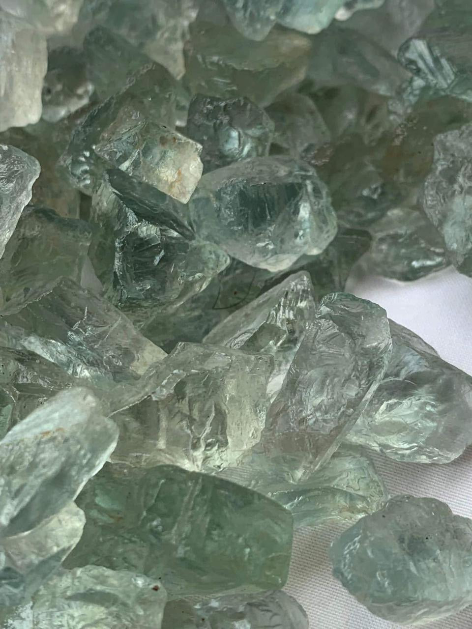 Bundle of Oligoclase and Raw Aquamarine