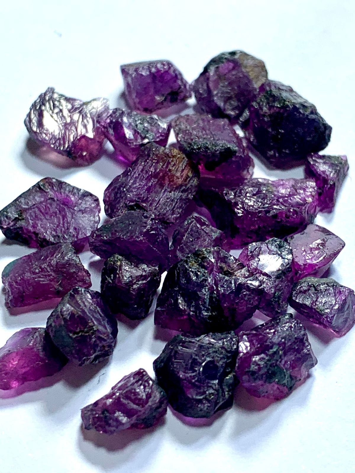 certified natural Kashmir sapphire rough parcel 52 grams


