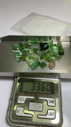 33 Grams Green Tourmaline Rough Crystals – Untreated Green Tourmaline Rough Stones