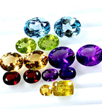 Faceted Mix Stone Parcel 6 Pairs loose gemstone deal