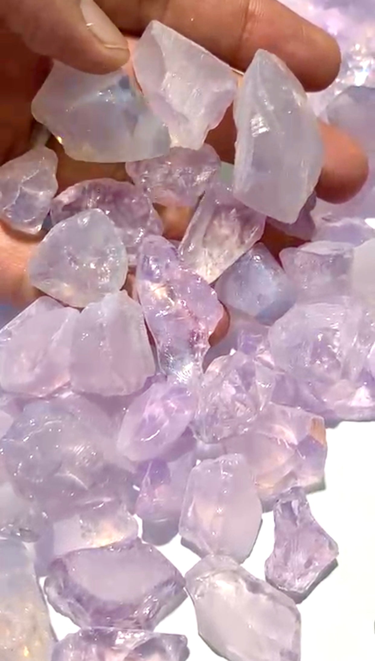 5000 Carats Good Quality Facet Grade Lavender Quartz | Lapidary Rough Gemstone