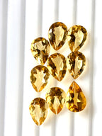 15 Carats Pear Shape Yellow Citrine Loose Stones