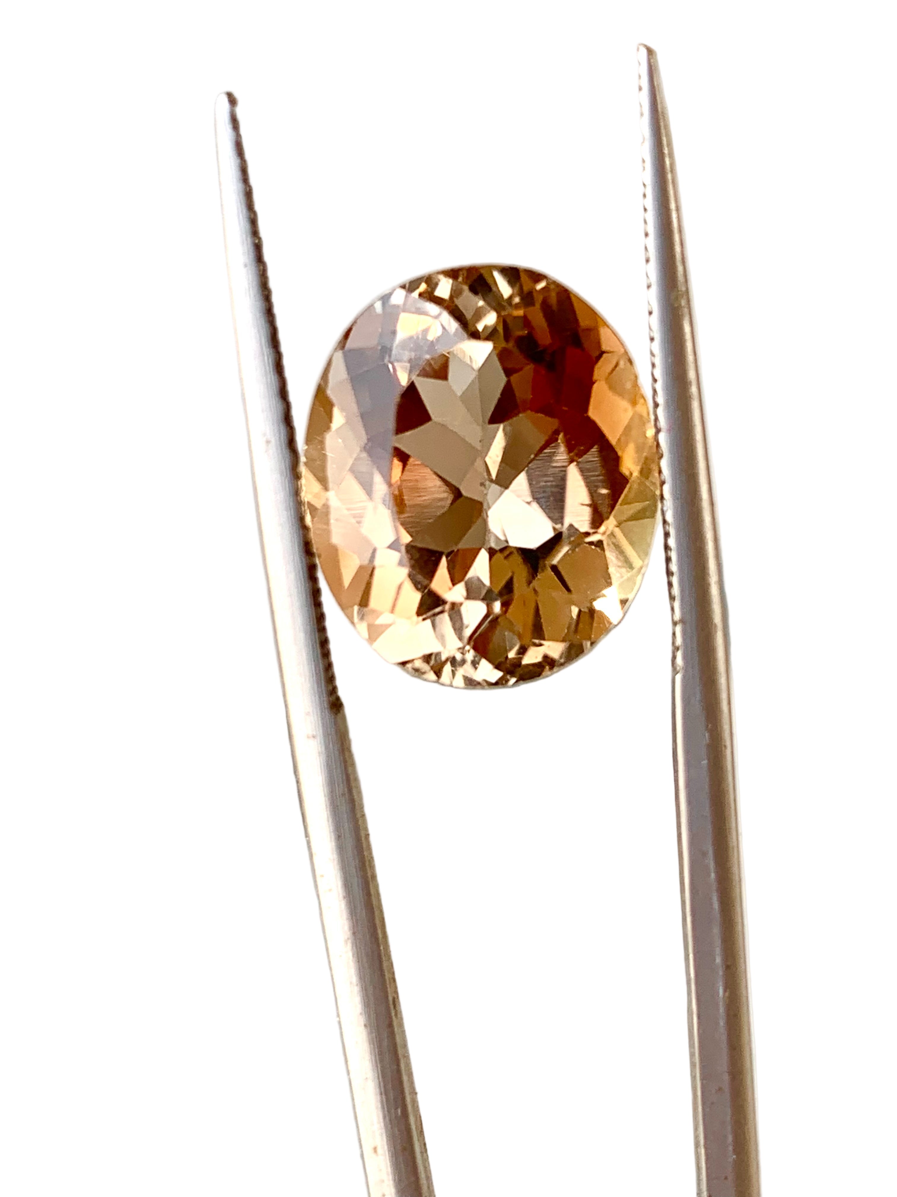 Loose oval topaz stone

