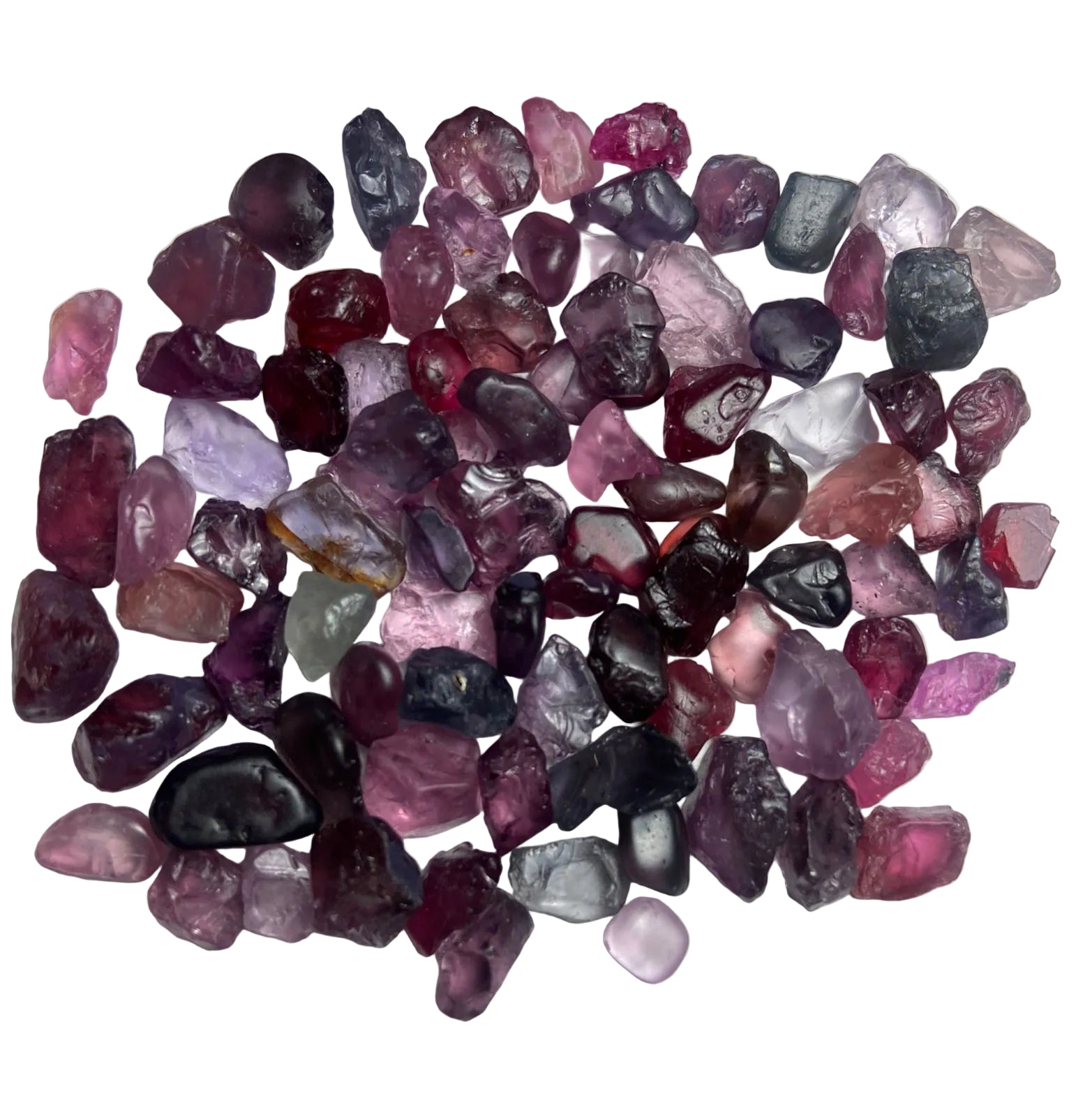 AAA facet rough spinel multi color gemstone lot


