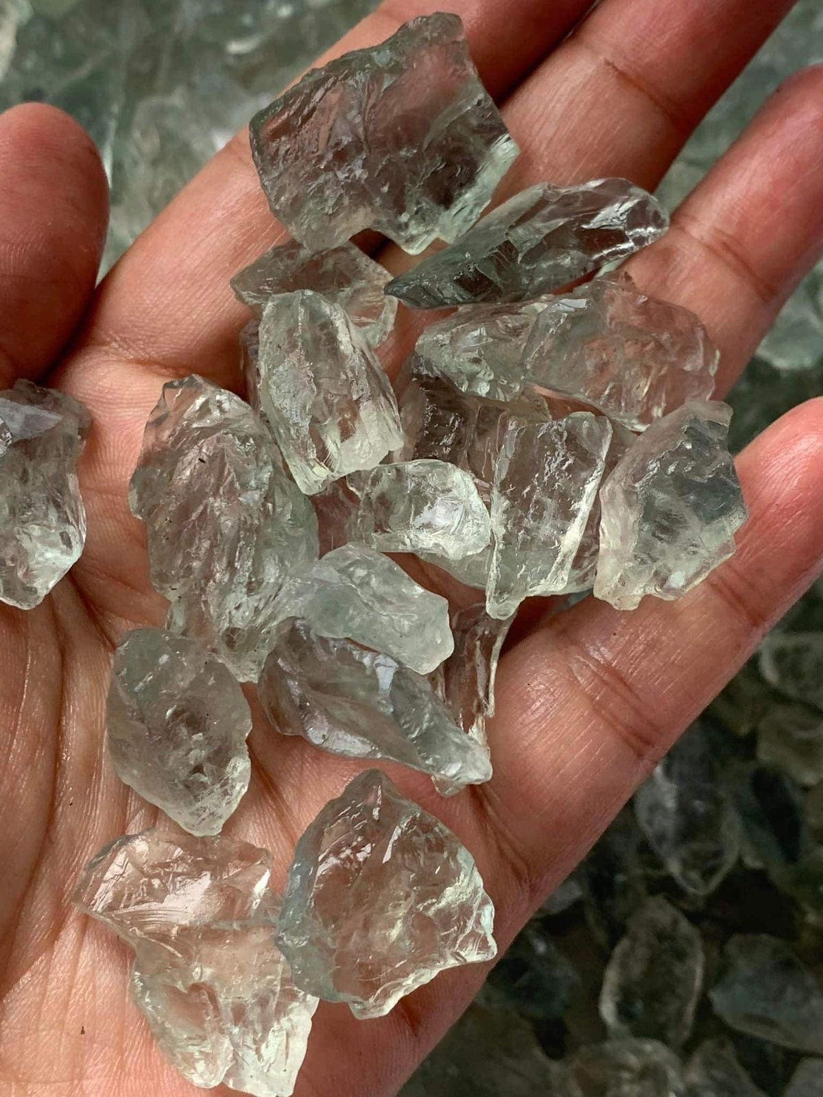 Bundle of Oligoclase and Raw Aquamarine