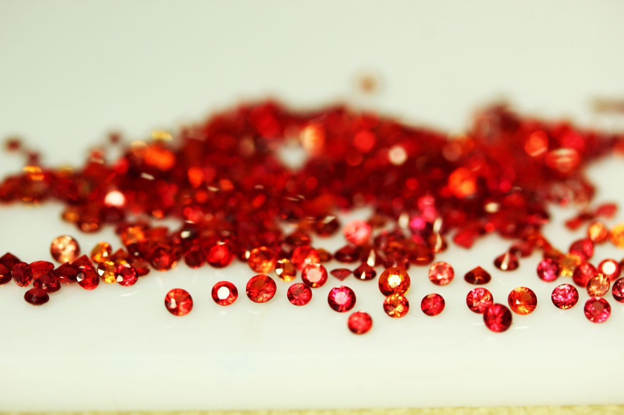 Songea Calibrated Orangish Red Sapphire Loose Stone