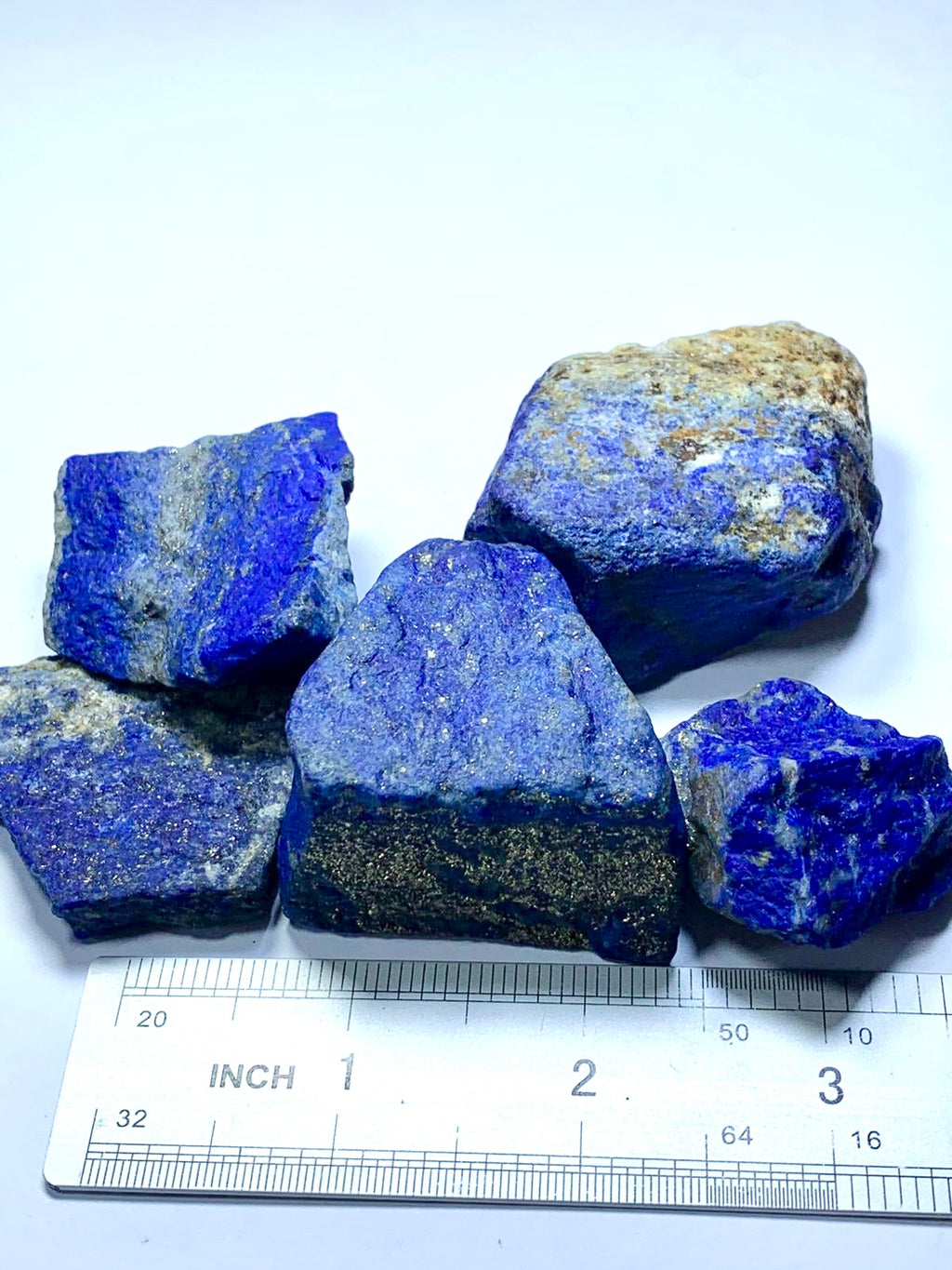 302 Natural Raw Deep Blue Lapis Lazuli Pyrite Inclusions