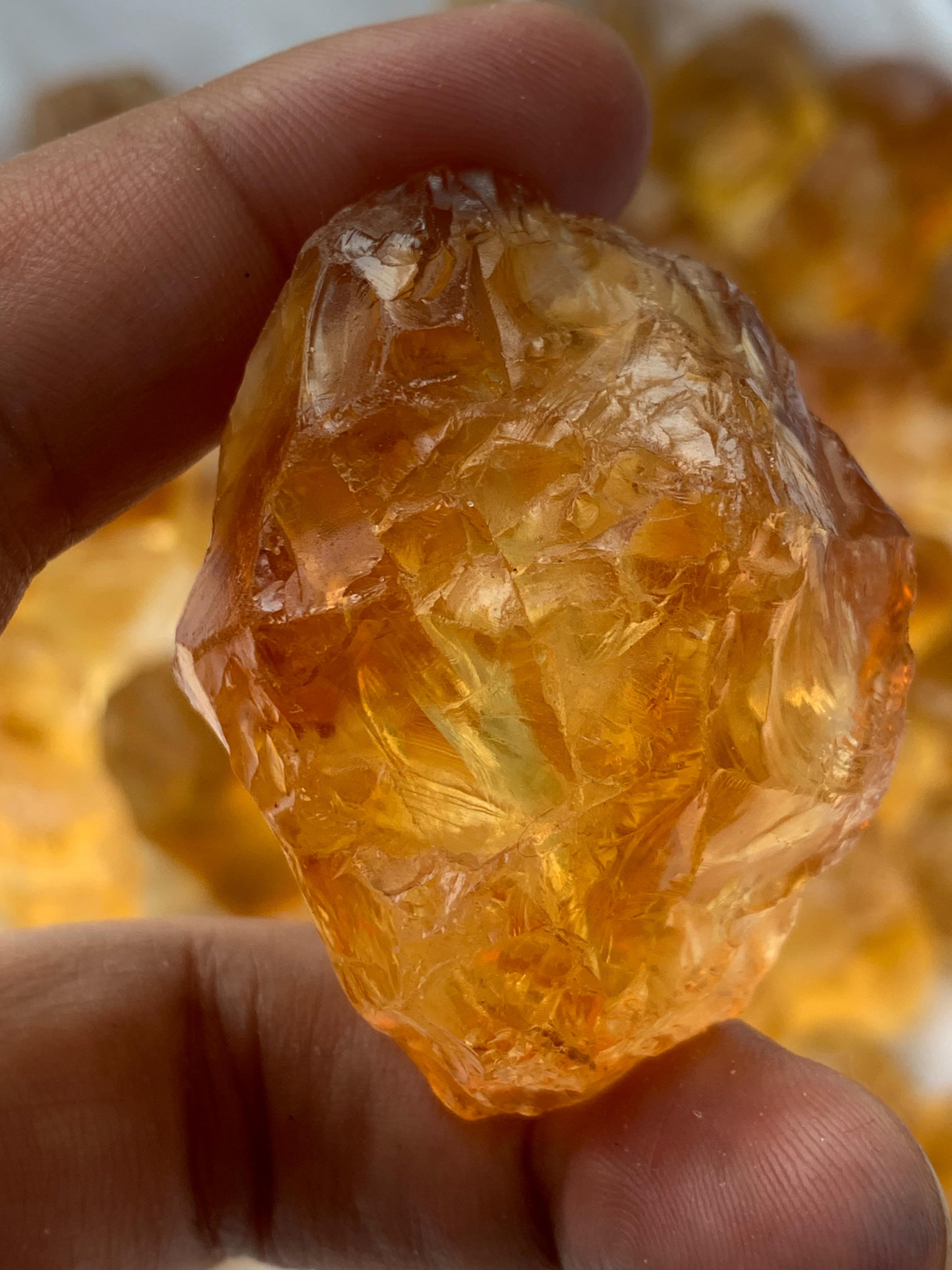 1000 Grams Rough Citrine For Faceting | Raw Wholesale Gem Deal