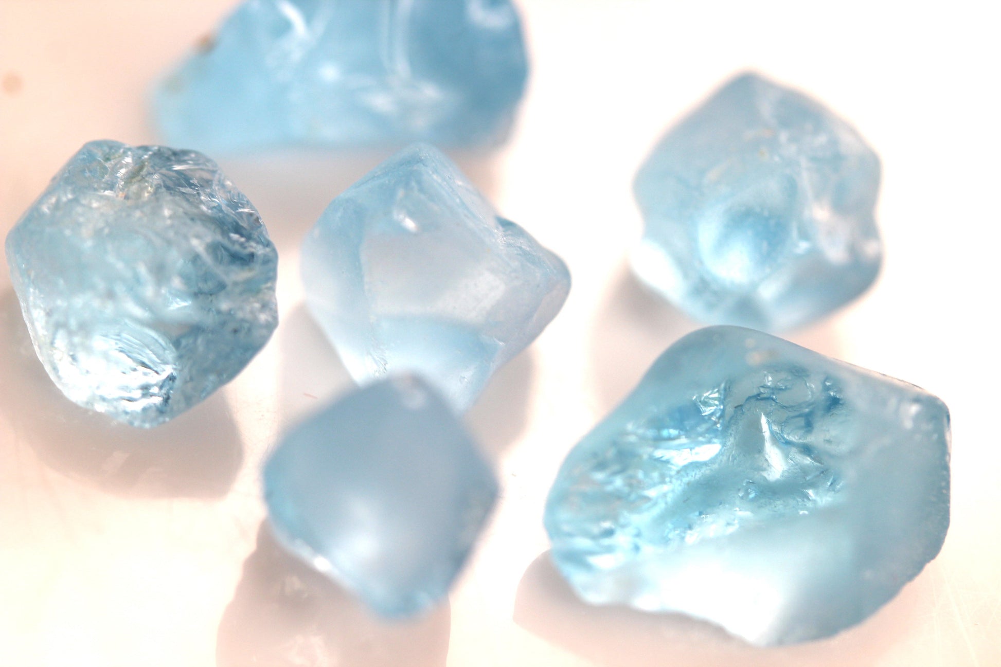 Rough blue topaz stone for faceting