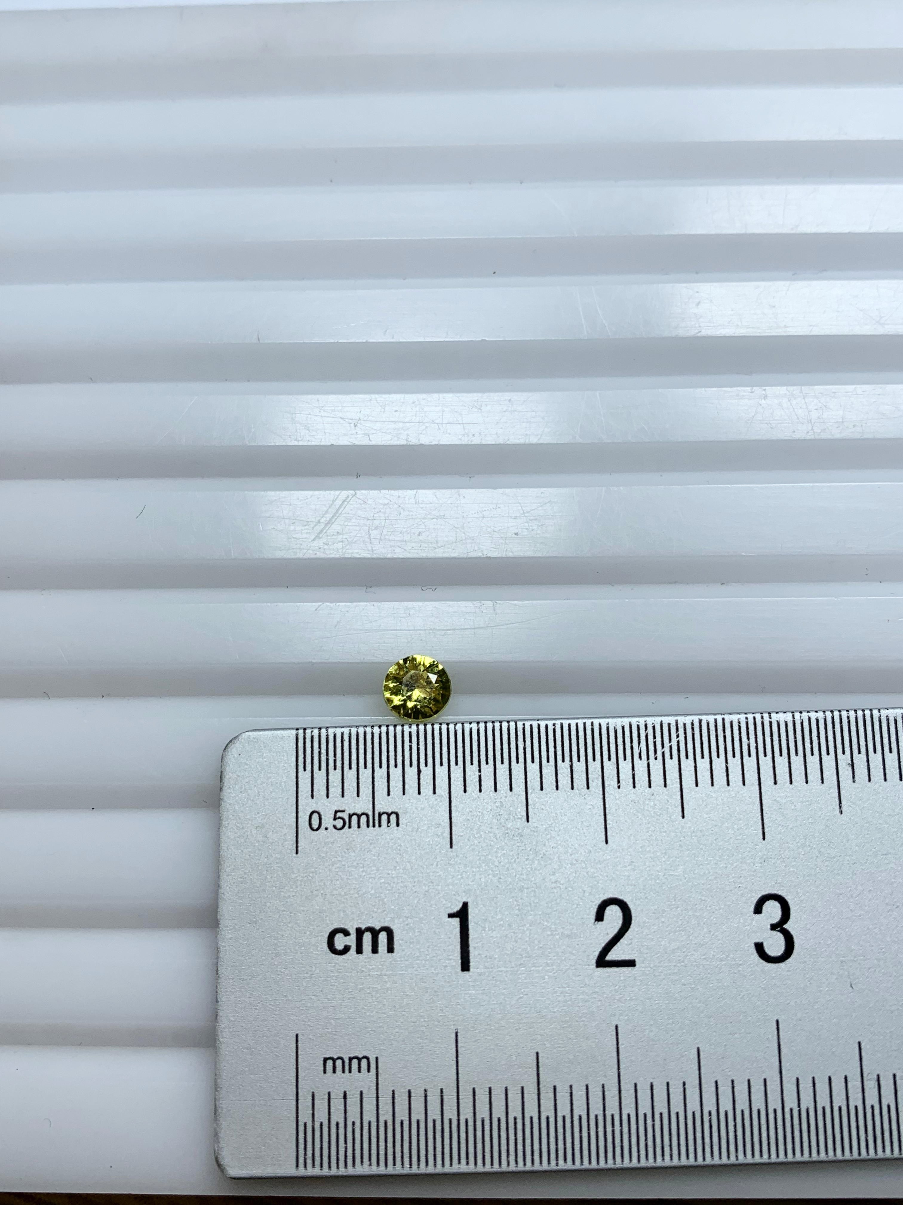 Yellow sapphire gemstone 0.50 carat round sale
